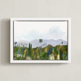 "Los Angeles landscape" - Art Print in Green Hills by Kelly Witmer - Framed Canvas
