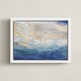 "Escaping Elba" - Art Print in Sea by Julia Contacessi - Framed Canvas