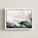 "Ethereal Flow" - Art Print in Ocean Sunset by Melanie Severin - Framed Canvas