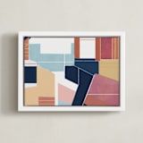 "Moderna" - Art Print in Sunset by AlisonJerry - Framed Canvas