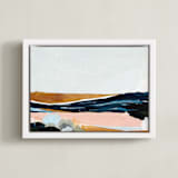 "Sandspit" - Art Print in White by Kayla King - Framed Canvas