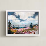 "Take a Break" - Art Print in White by Jess Franks - Framed Canvas