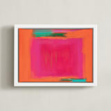 "Caliente" - Art Print in White by Amy Gray - Framed Canvas