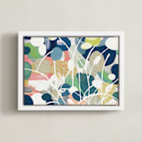 "Summer Rising" - Art Print in pink by Nancy Ramirez - Framed Canvas
