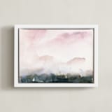 "Wake I" - Art Print in pinkn by Lindsay Megahed - Framed Canvas