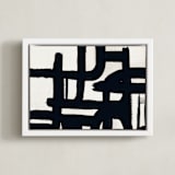 "Black and White Series III" - Art Print in Black and White Villa by Carmen Guedez - Framed Canvas