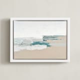"Whitecaps" - Art Print in Cream by Caryn Owen - Framed Canvas