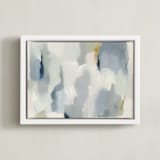 "Frosted Magnolia" - Art Print in Sky by Nicoletta Savod - Framed Canvas