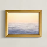 "Afterglow, Ocean dreaming" - Art Print in Warm Sunset Peach by Jacquelyn Sloane Siklos - Framed