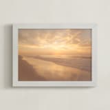 "Before Sunrise" - Art Print in Apricot by Courtney Crane - Framed