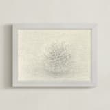 "Sea Urchin" - Art Print in ivory creamy grey by Elisabeth Larson - Framed