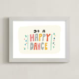 "happy dance" - Art Print in Melon Pink by Angel Walker - Framed