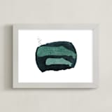 "I WHALEY LOVE YOU Too" - Art Print in Ocean Blue by Angel Walker - Framed