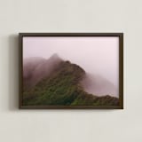 "A Restart" - Art Print in Dark Moss Green by Tania Medeiros - Framed