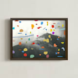 "clouds I" - Art Print in rainbow by Sumak Studio - Framed