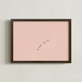 "Birds in Flight" - Art Print in Blush by Kaitie Bryant - Framed