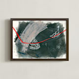 "I Need A Sign" - Art Print in charcoal teal by Lauren Packard - Framed