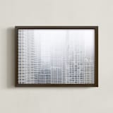 "Layers" - Art Print in Tranquil Gray by Shannon Howard - Framed