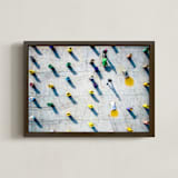 "Palay" - Art Print in Blue Tones by Hello Sophie Design Lab - Framed