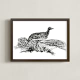"Bewick's Little Bustard" - Art Print in Deep Black by Edward Walker - Framed
