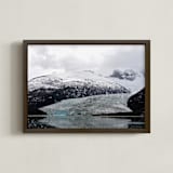 "Ice Field" - Art Print in snow grey by Jeff Vilkin - Framed