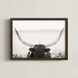 "Staredown" - Art Print in Soft Black by Amy Carroll - Framed
