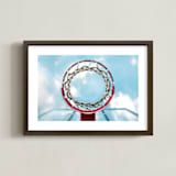 "Hoop Dreams" - Art Print in Punch Blue by Keely Norton Owendoff - Framed