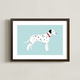 "Dalmatian" - Art Print in Sky by Kacey Kendrick Wagner - Framed
