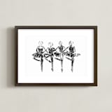 "Les Cygnets" - Art Print in black by Leanne Friedberg - Framed