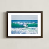 "Surfer Dude " - Art Print in ocean blue green by Sea and Sky - Framed