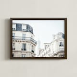 "Peak of Paris" - Art Print in Cream by LindseyErin - Framed