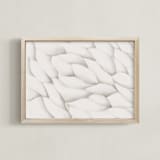 "Carved Wood" - Art Print in Bone by Emily Kariniemi - Framed