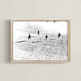 "Figureground #1 - Moving by a silence path" - Art Print in Ivory Black by Van Tsao - Framed