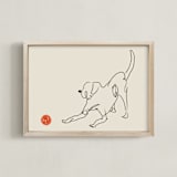 "Let's Play" - Art Print in Sand Beige by Adelyn T. - Framed