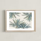 "Fronds in High Places" - Art Print in White by Irene Suchocki - Framed