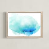 "Cloud Rise Blues" - Art Print in Clear blue by kelli hall - Framed