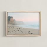 "Pacific Dusk" - Art Print in Sunset Blush by Janel Galvez - Framed