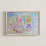 "Wading in the Pond" - Art Print in Haint Blue by Nicole Simms - Framed
