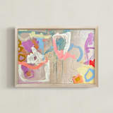 "Love Bugs" - Art Print in Sweet Lilac by Nicole Simms - Framed