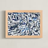 "Intuition" - Art Print in Kinetic Blue by Kristine Sarley - Framed