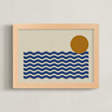 "Serene Coastline" - Art Print in Ocean by Beth Vassalo - Framed
