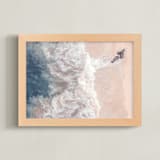 "Sea Love" - Art Print in Peach Nude by Tania Medeiros - Framed