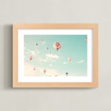 "Sky Dreams Forever" - Art Print in mint by Caroline Mint - Framed