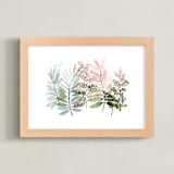 "Foliage Singing" - Art Print in Sage by Yao Cheng Design - Framed