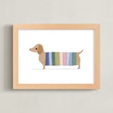 "Colorful Dog" - Art Print in Candy by Karidy Walker - Framed