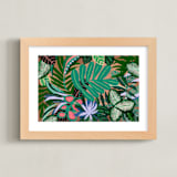 "Paradise" - Art Print in Emerald Green by FERNANDA MARTINEZ - Framed