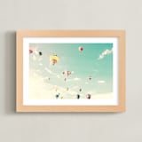 "Sky Dreams" - Art Print in mint by Caroline Mint - Framed