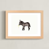 "baby donkey" - Art Print in daisy by Cass Loh - Framed