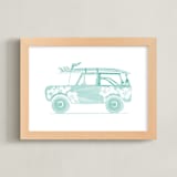 "Beaching 1" - Art Print in minty fresh by Rebecca Marchese - Framed