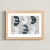 "Soar" - Art Print in Driftwood Taupe by Alicia Abla - Framed